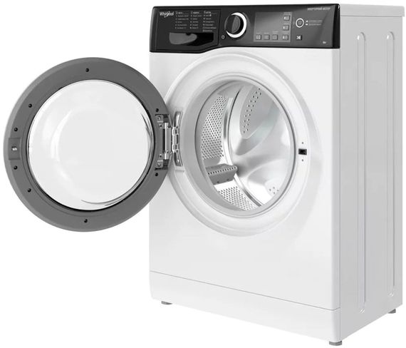 Пральна машина Whirlpool фронтальна, 6кг, 1200, A+++, 43см, дисплей, інвертор, люк чорний, білий (WRBSB6228BUA) | Зображення 4