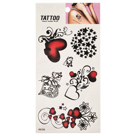 Тимчасове татуювання "Серця Tattoo" 1020-HM1296