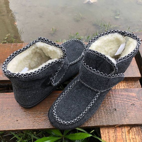 Черевики жіночі хутряні утеплені із застібкою 38 розмір. UF-708 Сірий колір | Зображення 1