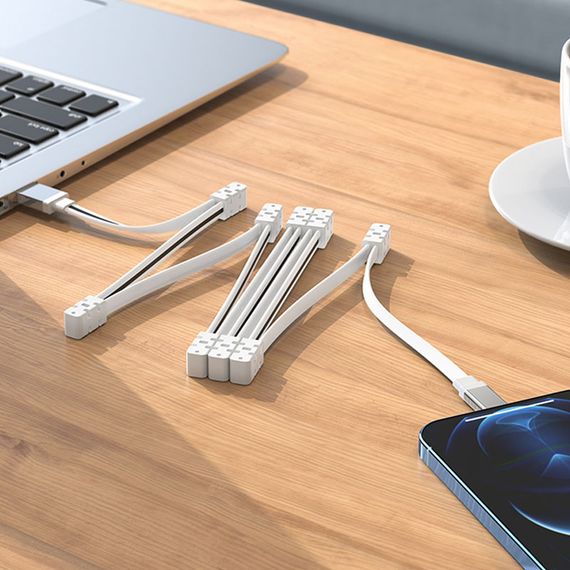 Дата кабель Hoco U103 Magnetic Absorption USB to Type-C (1m) White | Зображення 2