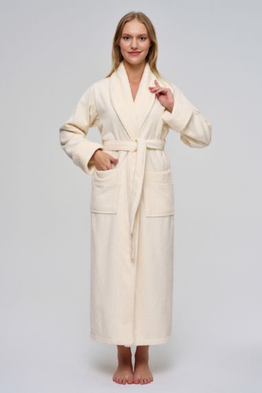 Жіночий халат Nusa 3873 кремовий 3XL | Зображення 7