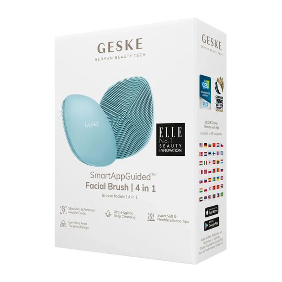 Щетка для лица GESKE Facial Brush 4в1 white, Бирюзовый | Зображення 7
