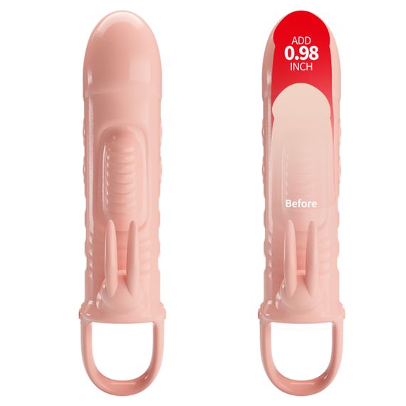 Насадка на член - Pretty Love Sloane Vibrating Penis Sleeve Flesh | Зображення 1