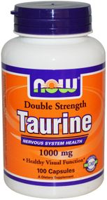 Таурин Now Taurine 1000mg 100 caps