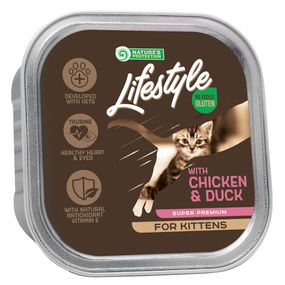 Вологий корм для кошенят з куркою та качкою Nature's Protection Lifestyle Kitten with chicken and duck, 85 г