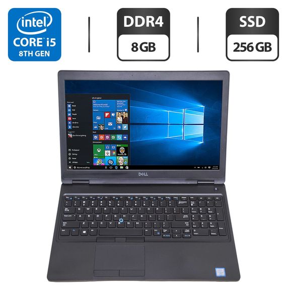 Ультрабук Dell Latitude 5590 / 15.6" (1366x768) TN / Intel Core i5-8350U (4 (8) ядра по 1.7 - 3.6 GHz) / 8 GB DDR4 / 256 GB SSD / Intel UHD Graphics 620 б/в