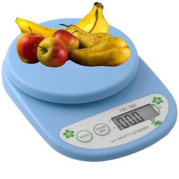 Весы кухонные 5кг (1г) QZ-161 Голубые
