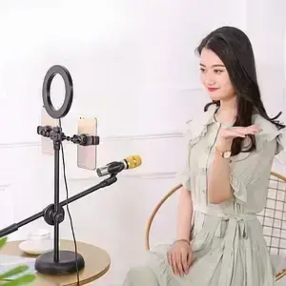 Кільцевий світильник ing LED Youtuber для блогерів і стримерів, для знімань відео, прямих ефірів, TikTok, Instagram | Зображення 1