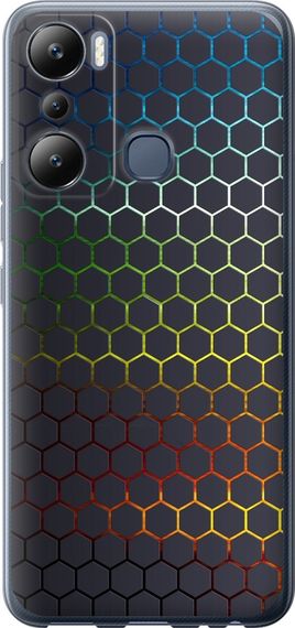 Чехол на Infinix Hot 20i Переливающиеся соты "498u-2964-17620"