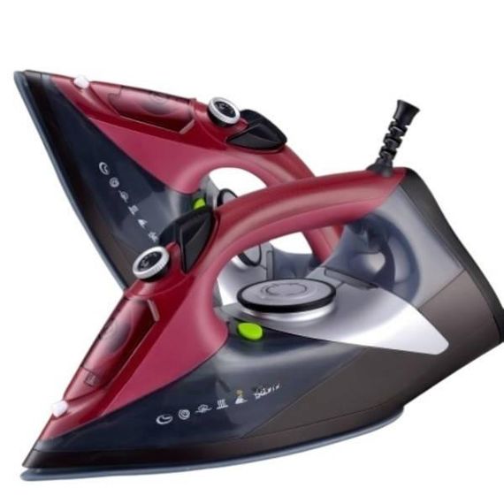 Утюг проводной с керамическим покрытием 2400 Вт SOKANY SK-11018 Черный с красным