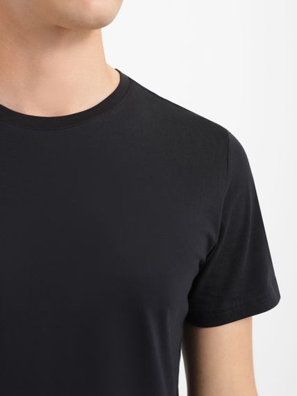 Футболка для чоловіків однотонна чорна, 2XL | Зображення 2
