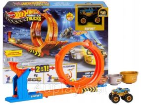 Трек Hot Wheels Monster Trucks Бігфут 50-річчя Петля Стрибок за трофеєм