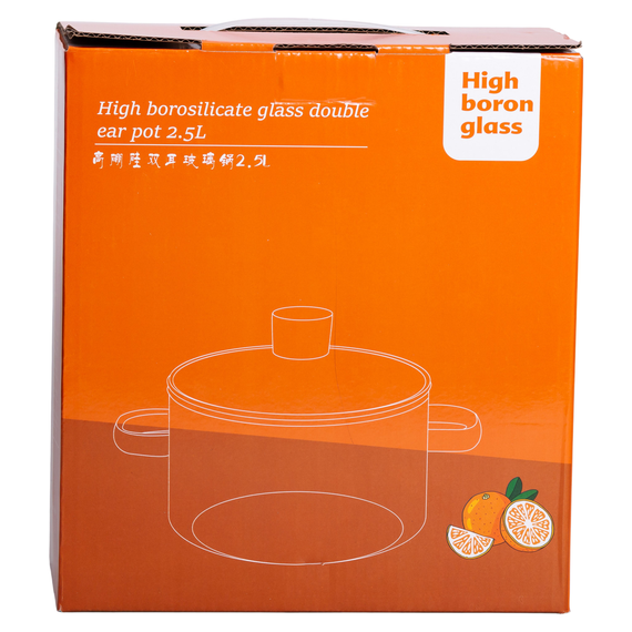 Скляна каструля прозора 2.5 літр з кришкою HP-34-20 | Зображення 4