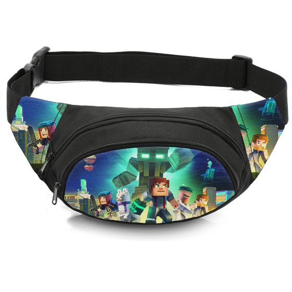Сумка-бананка детская с принтом Minecraft поясная сумка для мальчика (4521)