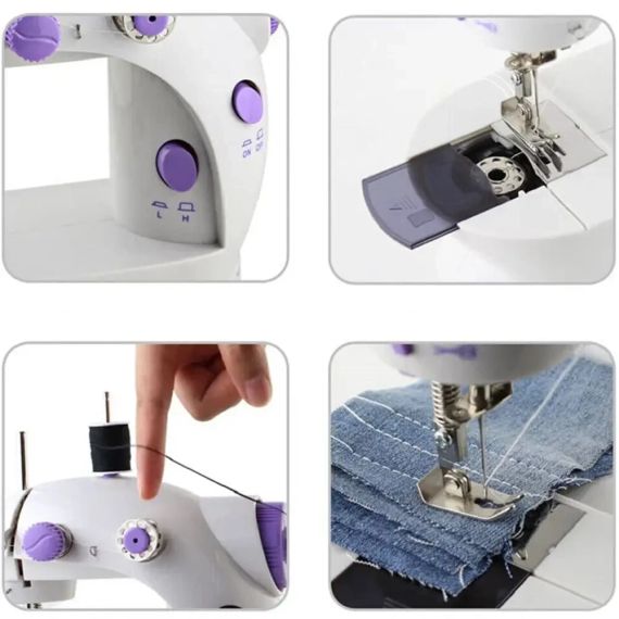 Портативна швейна машинка Mini Sewing SM202A, Білий / Міні швейна машинка | Зображення 6