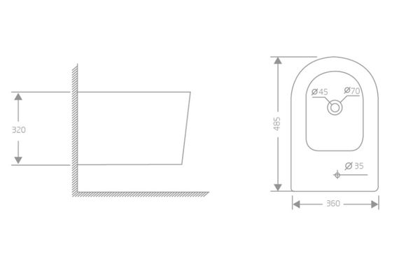 Біде підвісне Qtap Swan QT16555379W | Зображення 1