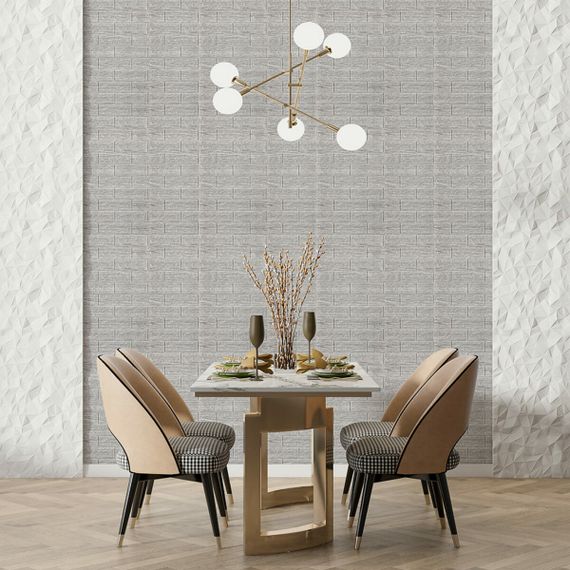 Самоклеюча декоративна 3D панель під цеглу сіра смужка 700х770х5мм (183) SW-00000488 | Зображення 4