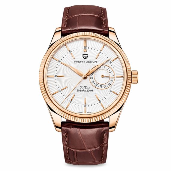 Чоловічий годинник Pagani Design PD-1689 Gold-White-Brown