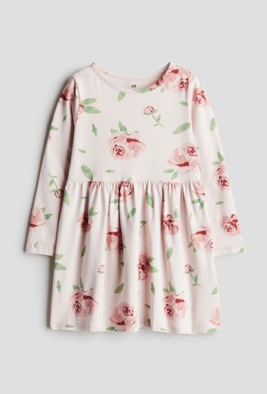Дитяча бавовняна сукня для дівчинки H&M 92 см Світло-рожева (25120304A)