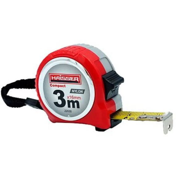 Рулетка измерительная Haisser 22030 94639 3 м 16 мм красная