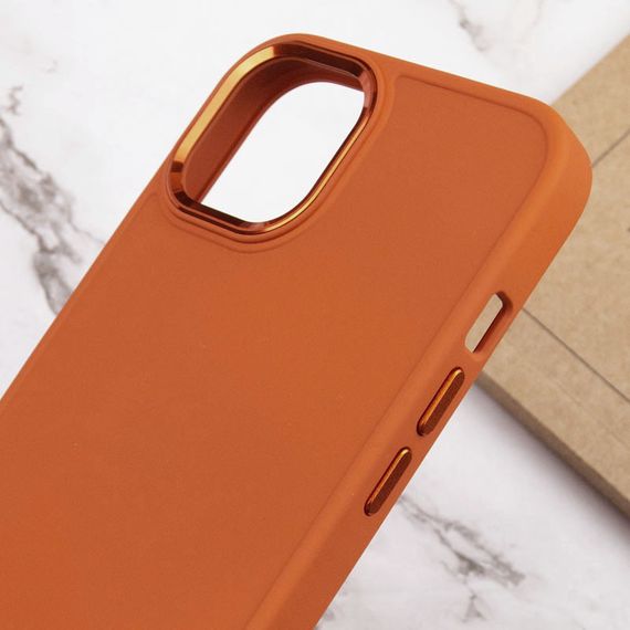 TPU чехол Bonbon Metal Style для Apple iPhone 14 (6.1") Оранжевый / Papaya | Зображення 4