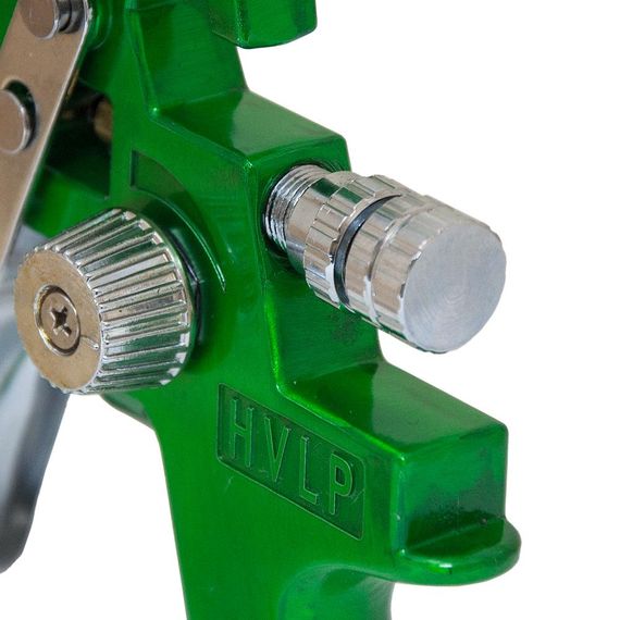 Фарборозпилювач Sigma HVLP 1.3+1.7 мм з верхнім баком 600 мл Green (6812121) | Зображення 6