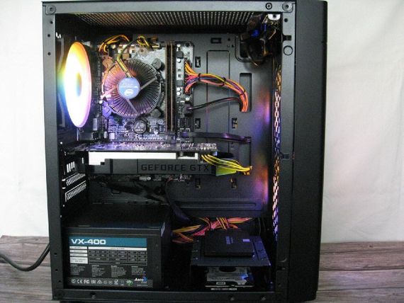 Ігровий ПК AeroCool Hexform Start Tower / Intel Core i5-4570 (4 ядра по 3.2 - 3.6 GHz) / 16 GB DDR3 / 120 GB SSD + 500 HDD / nVidia GeForce GTX 950, 2 GB GDDR5, 128-bit / 400W / Win 10 Pro б/в | Зображення 5
