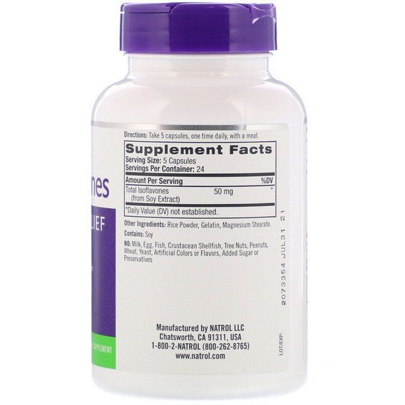Соєвий екстракт Natrol Soy Isoflavones 50 mg 120 Caps NTL-03013 | Зображення 1
