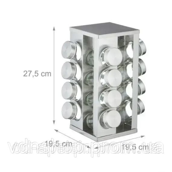 Карусель для специй Spice carousel 16 отсеков, подставка для специй, баночки для специй, набор для специй | Зображення 2