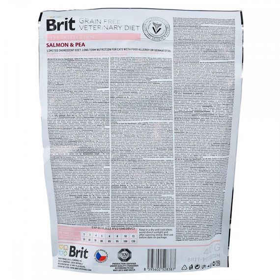Корм сухий Brit Grain Free VetDiet Cat Hypoallergenic для котів з харчовою алергією та непереносимістю з лососем та горохом | Зображення 4