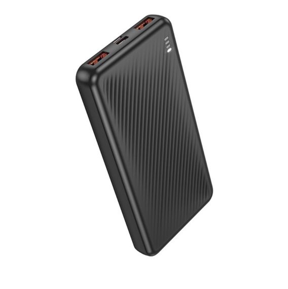 Повербанк BOROFONE BJ56 Power Bank 10000 mAh USB Type-C Micro-USB быстрая зарядка LED индикатор 22,5 Вт Черный | Зображення 1