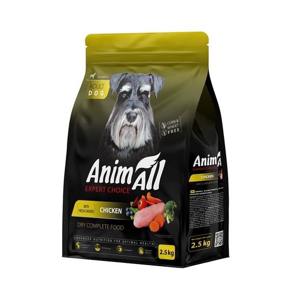 Сухий корм із куркою для собак Animall Dog Chicken, 2.5 кг