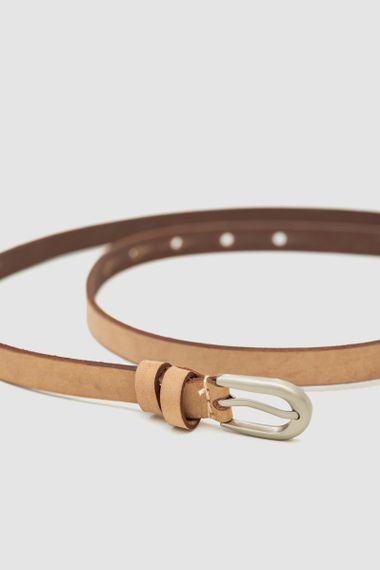 Ремінь жіночий тонкий, колір світло-коричневий, 196R15Y0W15 | Зображення 3