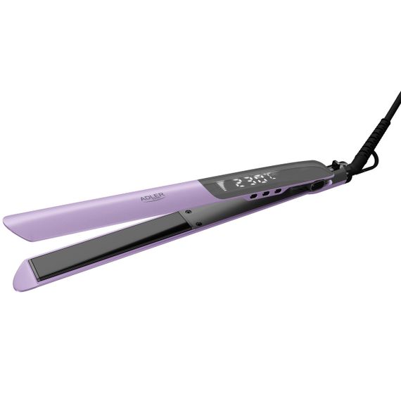Випрямляч для волосся Adler AD 2329, LCD, керамічно-кератинове покриття, 130–230 °C