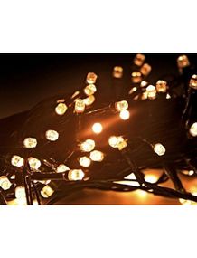 Светодиодная гирлянда Led на 100 светодиодов "Кристаллы" электрическая с контроллером Теплый белый