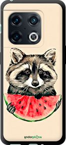 Чохол на OnePlus 10 Pro Єнотик з кавуном "4605b-2588-2448"