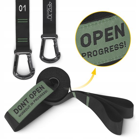 Гімнастичні кільця 4FIZJO дерев'яні, регульовані Black/Green (P-5905973402736) | Зображення 7