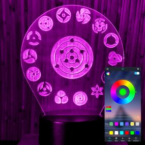 Акриловый светильник-ночник управление с телефона Наруто 7 tty-n000779