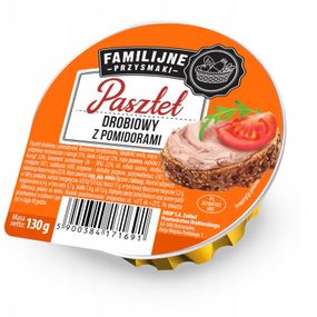 Паштет польский с курицой и помидорами Pasztet, 130г (таблетка), Польша,