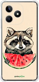 Чохол на Realme C53 Єнотик з кавуном "4605sp-3128-2448"