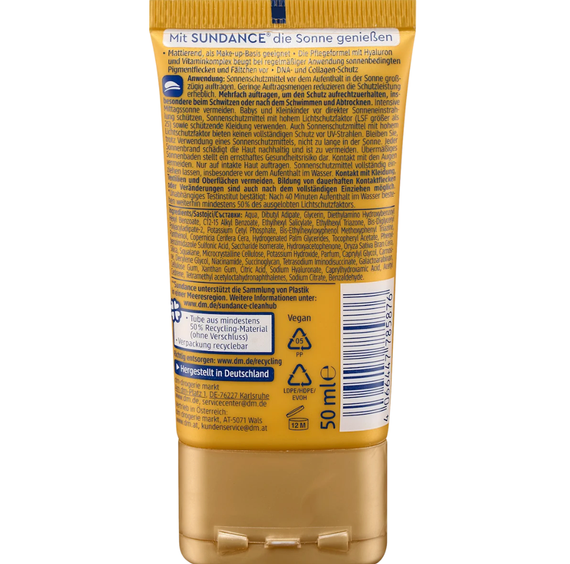 Антивіковий Сонцезахисний флюїд  SUNDANCE Sonnenfluid Gesicht Anti Age LSF 50 50 ml | Зображення 1