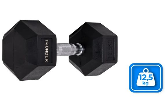 Гантель шестигранна Thunder 12,5 кг (HEXAGONAL-DUMBBELLS-12,5K) | Зображення 4