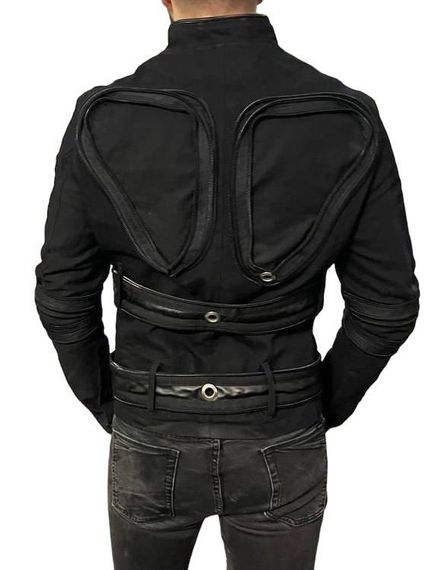 Мужская куртка ANDRE в стиле Cyberpunk / Techwear - Черная, Размер L (Водотталкивающая) | Зображення 2