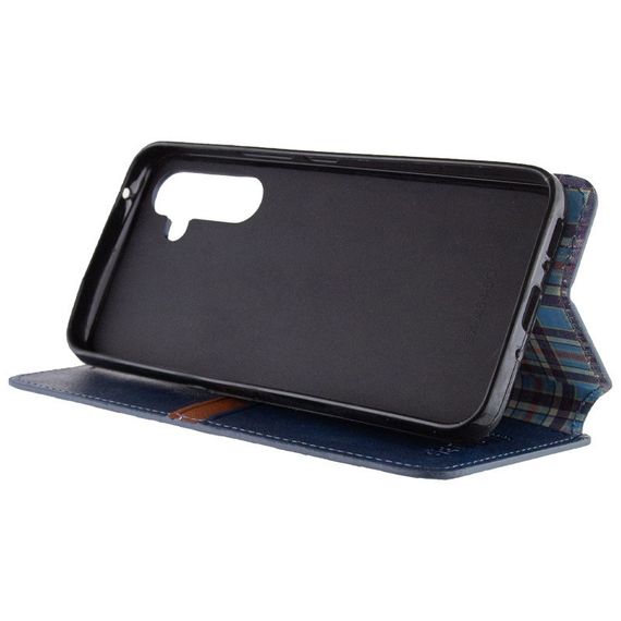 Кожаный чехол книжка GETMAN Cubic (PU) для Samsung Galaxy M34 5G Штучна шкіра, Слот для візитки, Синій | Зображення 1