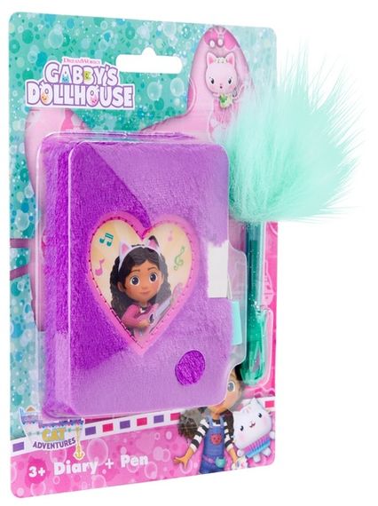 Пухнастий блокнот на замочку з ручкою Disney GABBY'S DOLLHOUSE (GD99988) | Зображення 1