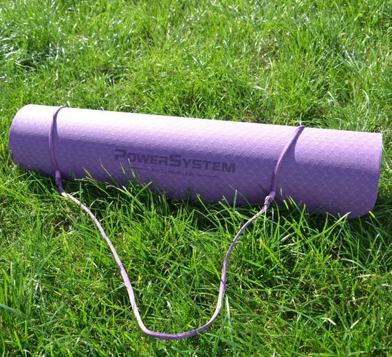 Килимок для йоги та фітнесу Power System PS-4060 TPE Yoga Mat Premium Purple (183х61х0.6) (4060PI-0) | Зображення 8