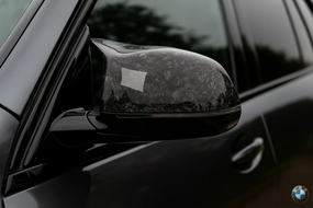 Кришки дзеркал M V2 (2 шт, Кований карбон) для BMW X5 G05 2019- рр