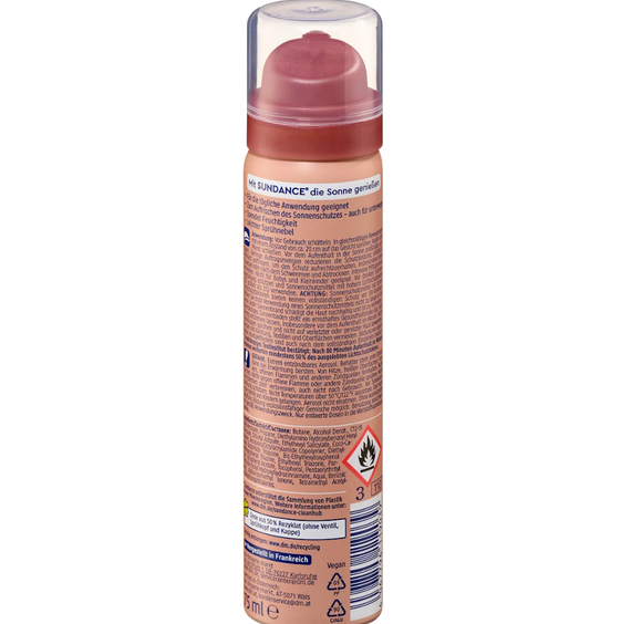 Сонцезахисний спрей для обличчя невидимий захист SUNDANCE Sonnenspray Gesicht invisible protect LSF 50, 75 ml | Зображення 1