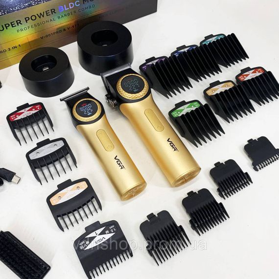 Практичная машинка для стрижки волос VGR 2 в 1 V-001 V-977 GOLD, Машина для стрижки в домашних условиях IY-85 | Зображення 7