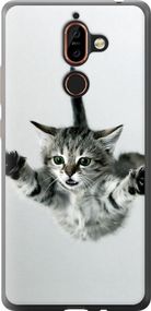 Чехол на Nokia 7 Plus Летящий котёнок "2322u-1354-17620"